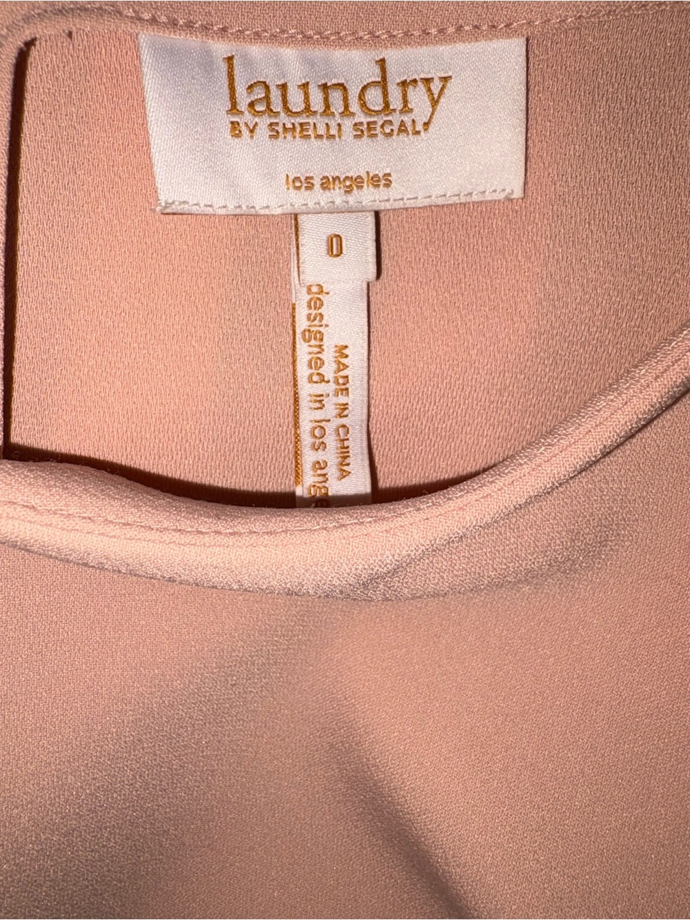 Laundry tinted blush dress size 0 - Picture 5 of 5